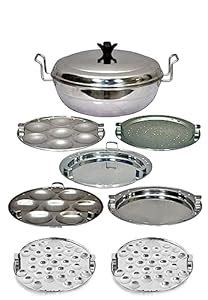 AXANIO Stainless Steel idli maker Induction triply base Idly Cooker ...