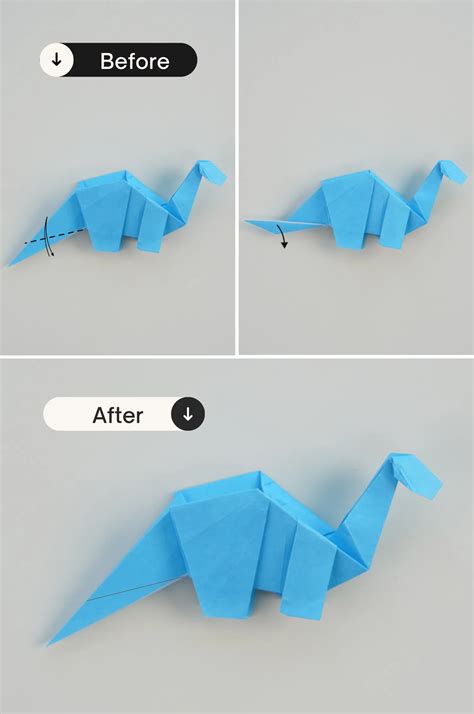 Very Easy Origami Dinosaur How To Make A T. Rex Origami Dinosaur