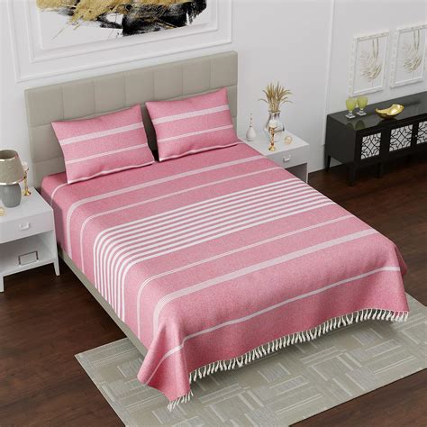 Värde 210 TC Double Bedsheet with Pillow Cover 2 | 100% Cotton Bedsheet ...