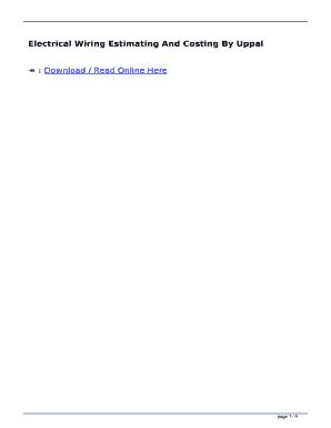 Fillable Online Electrical Wiring Estimating And Costing By Uppal ...
