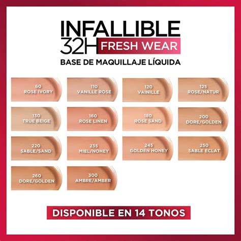 Base de Maquillaje Líquida L’Oréal Infallible 32H Fresh Wear 200 Dore ...