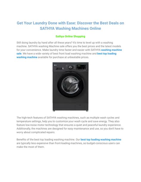 Image result for Washing Machine PDF