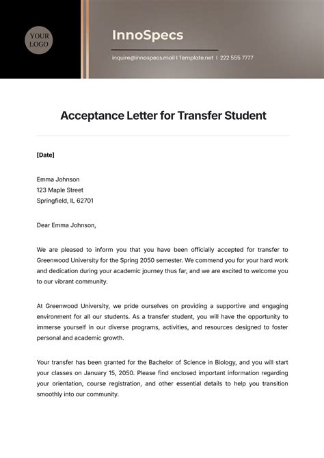 College Acceptance Letter Template - Sarseh.com