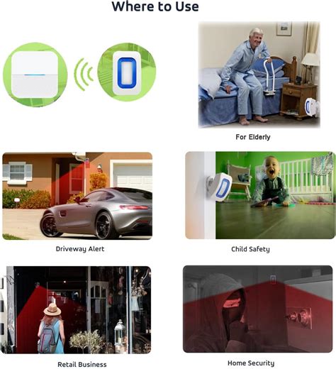 通用 Caregiver Pager Indoor Portable Motion Sensor Alarm India | Ubuy