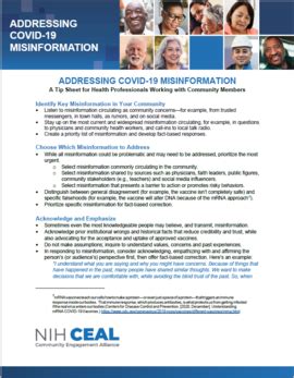 New CEAL Tip Sheets Address Misinformation, Community Trust, and More!