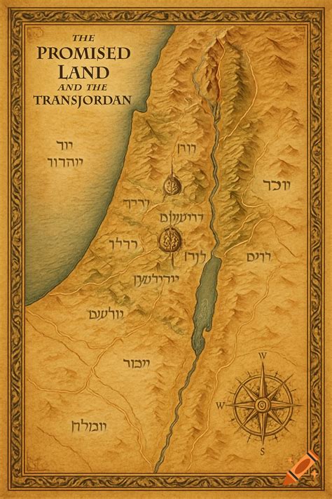 An old, detailed map titled 'The Holy Land After The First Crusade ...