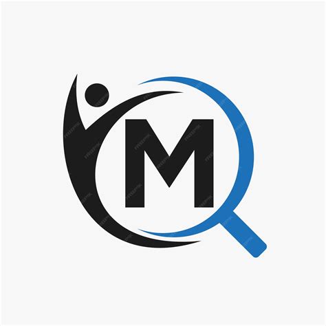 Premium Vector | Letter m search and heathcare logo design community ...