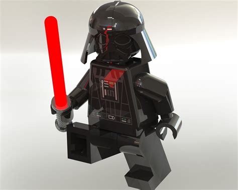 Darth Vader LEGO Minifigure 3D Model .sldprt .sldasm .slddrw - CGTrader.com