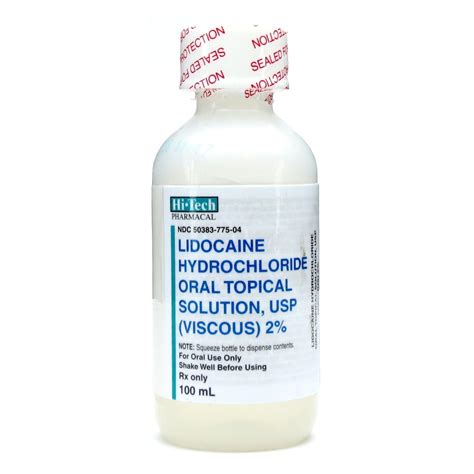 Lidocaine, (Lidocaine Hydrochloride Oral Topical Solution USP), 2% ...