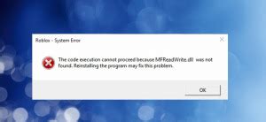 Image result for Mfreadwrite.dll Error