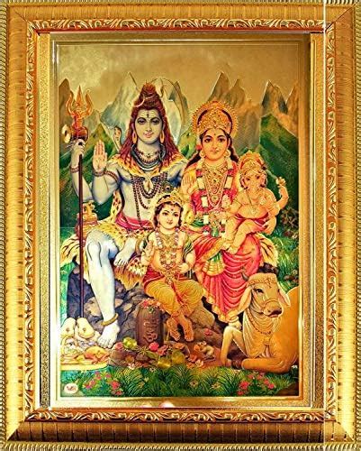 Suninow Shiv Parivar Photo Frame for Pooja | Hindu Bhagwan Devi Devta ...