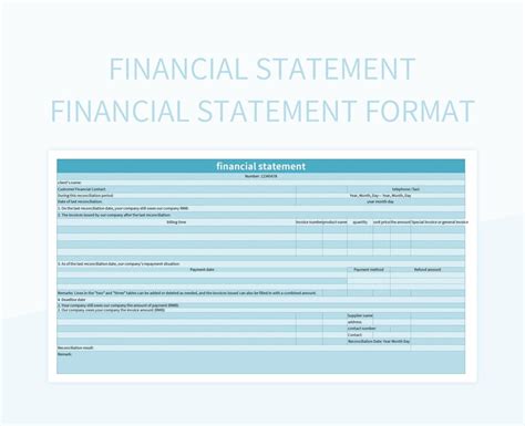 Image result for Sample Financial Statement Template