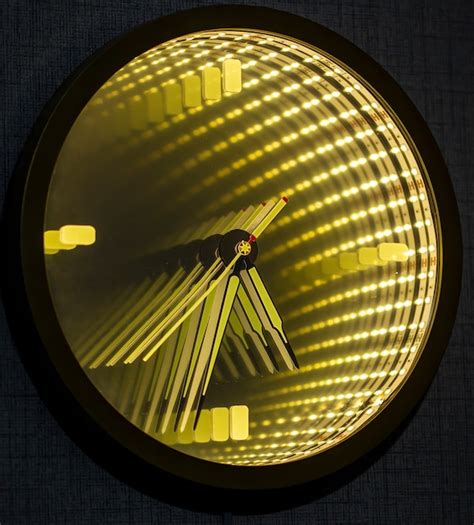 RGB Mirror Clock Infinity Effect Wall Clock Led Clock - Etsy India