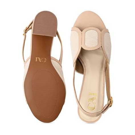 Peach Canvas Oval Heel – The CAI Store