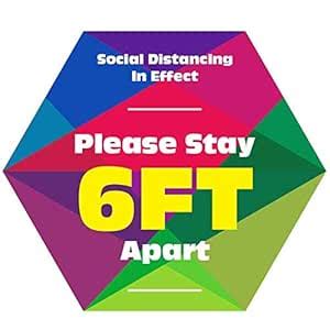 INSHOPFITTING Social distancing COVID 19 Sign Practcing Polygon THUMBV5 ...