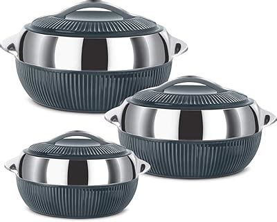 Buy MILTON Divine Jr Inner Steel Casserole Gift Set of 3 (430 ml, 830 ...