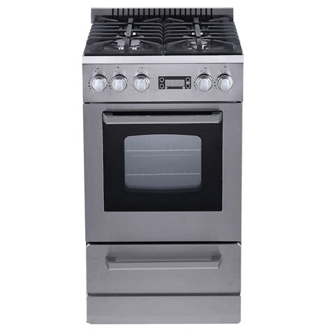 Avanti 20-in 4 Burners 2.1-cu ft Freestanding Gas Range (Stainless ...