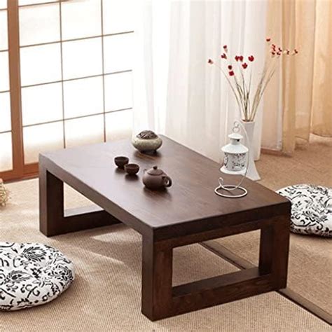 Runam Woods Modern Small Japanese Style Solid Wood Tatami Tea & Coffee ...