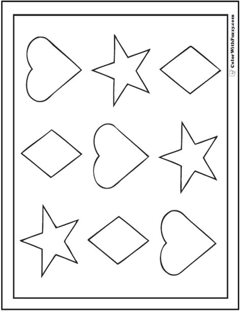 Printable Coloring Pages Shapes