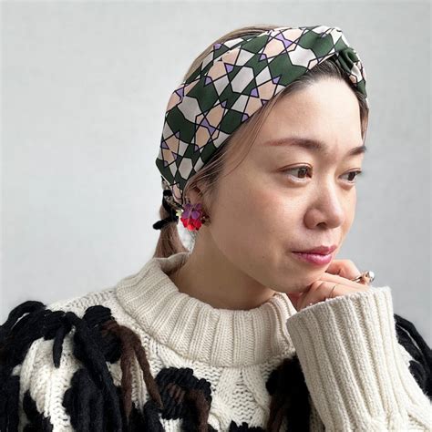 【irodori】Retro Tiles Turban (IRC-776) ヘアターバン | irodori（イロドリ）ヘアターバン