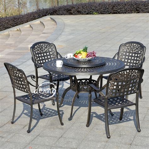 户外欧式休闲时尚桌椅家具室外庭院花园阳台简约铁艺铸铝现代桌椅-阿里巴巴