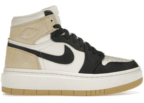 JORDAN 1 ELEVATE HIGH BEIGE BLACK TOE WOMEN'S