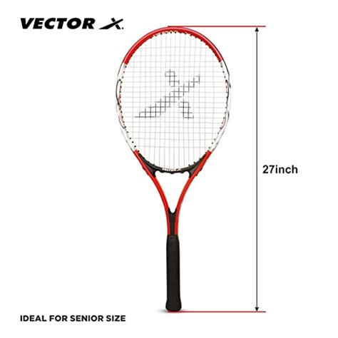 Vector X Vxt 520 27 inches Senior Strung Tennis Racquet with 3/4th Cov ...