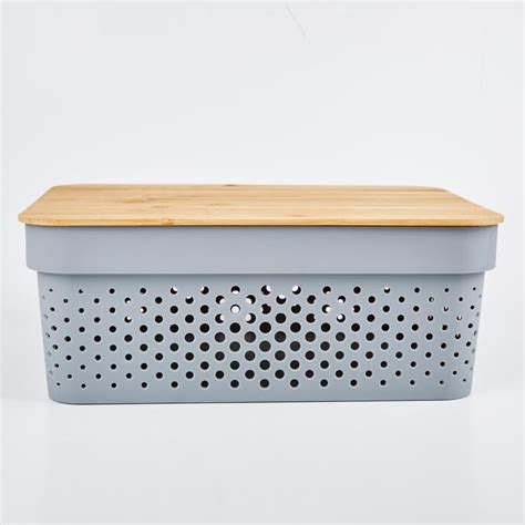 Buy Regan Infinity Storage Basket with Bamboo Lid from Home Centre at ...