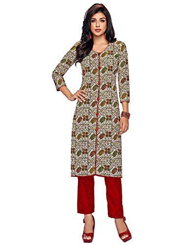 Buy Jevi Prints Women's Cotton Printed Straight Kurti | Jaipuri Kurtis ...