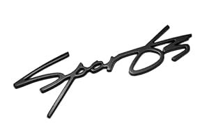Sakuun Sports 3D Metal Emblem – Black, 13.5 x 5 cm | Slim Calligraphy ...
