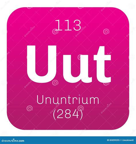 Ununtrium 113 Element. Alkaline Earth Metals. Chemical Element Of ...