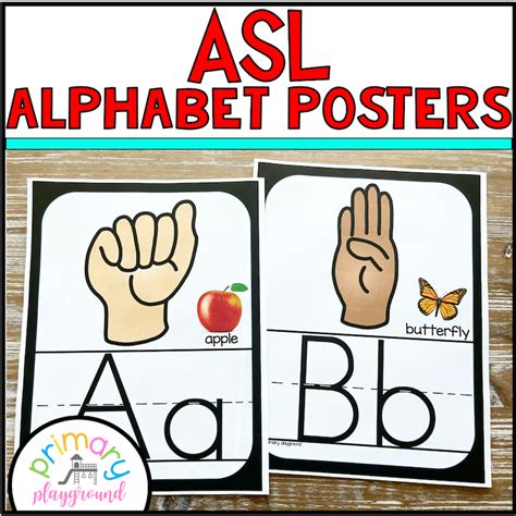 Free ASL Alphabet Poster - Primary Playground