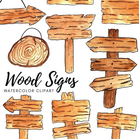Wood Plank Sign Clipart