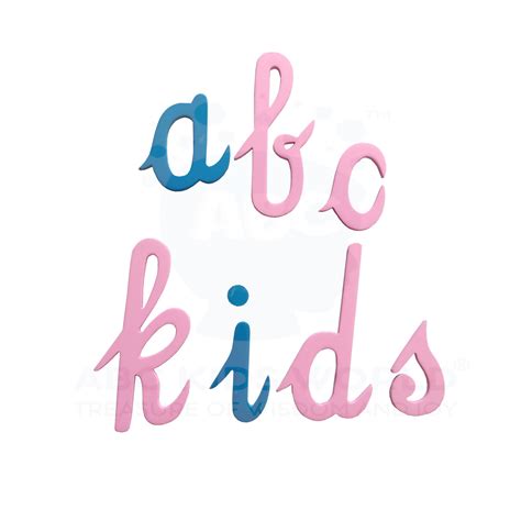 Montessori Movable Cursive Alphabets (Pink, Blue) – ABC KIDS WORLD