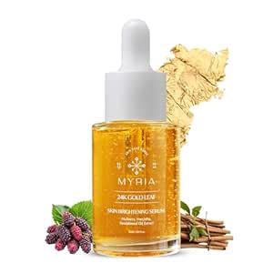 MYRIA 24K Pure Gold Leaf Serum .30ML Skin Brightening. Glutathione ...