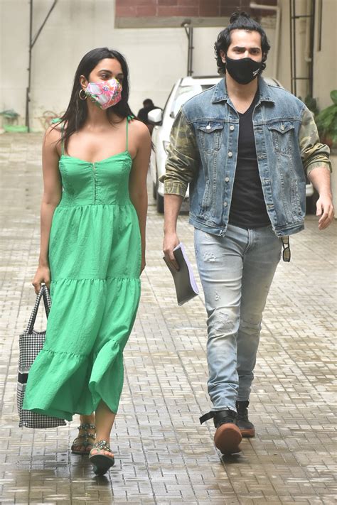 Kiara Advani stepped out with Varun Dhawan in a breezy green maxi dress ...