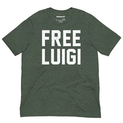 FREE LUIGI T-Shirt – Support Justice with Bold Design — Mongolife