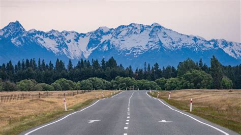 Download wallpaper 1920x1080 road, mountains, rocks, snow, distance ...