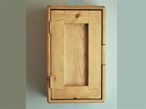 Slim wooden bathroom cabinet