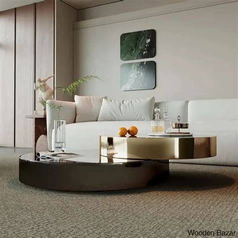 Flash Glass Top Nesting Coffee Table and center table | Wooden Bazar