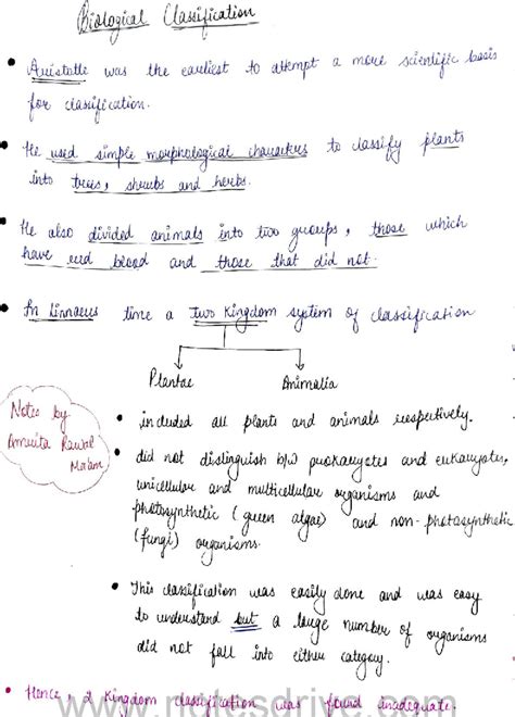Biological Classification Overview: Ch2 Notes for BIOL 101 - Studocu