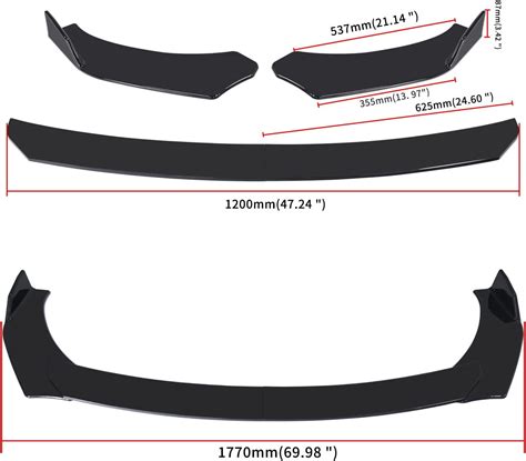 AutoJoyClub Bumper Lip Spoiler Splitter Compatible with India | Ubuy