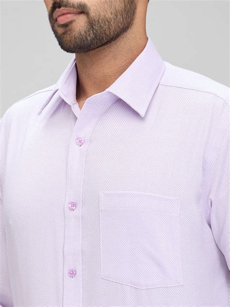 Park Avenue Purple Structure Regular Fit Full Sleeve Cotton Shirt ...
