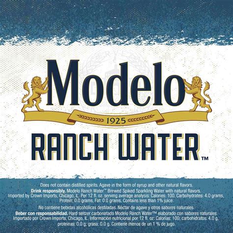 Modelo Ranch Water Spiked Sparkling Water 6 pk Cans - Shop Malt ...