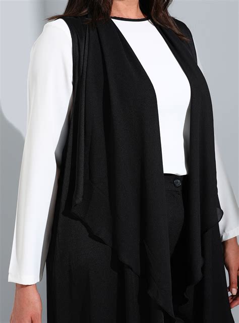 Womens Plus Size Black Vest at Miguelina Cotten blog