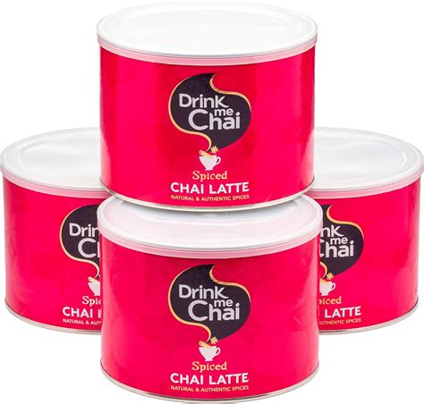 Drink Me Chai Spiced Chai Latte 1kg (Pack of 4) - Just Add Water, Chai ...
