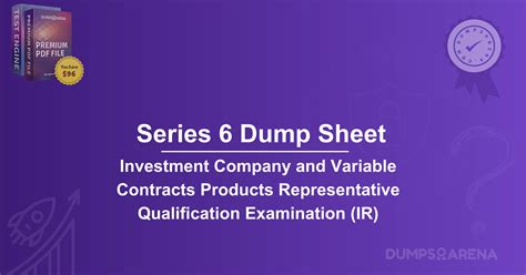 Series 6 Dump Sheet: IR Exam Key Topics Explained