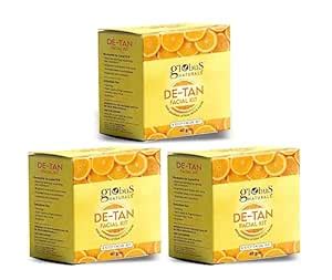 Globus Naturals De-Tan 6 Step Facial Kit, For Tan Removal & Even Skin ...