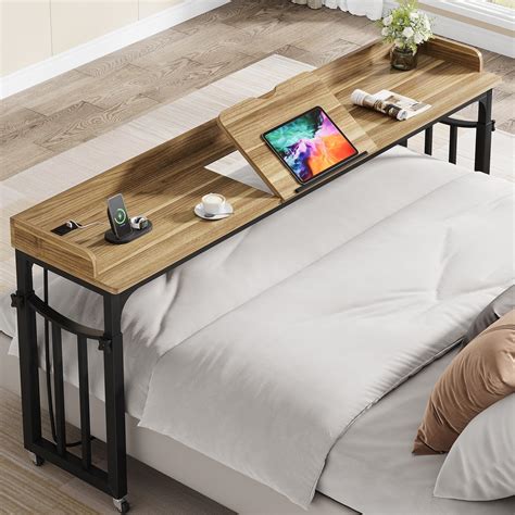 Amazon.com: LY WONDERFUL Overbed Table with Wheels Overbed Desk Over ...