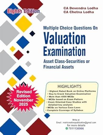 MCQs on Valuation Examination under Asset Class Securities or Financial ...